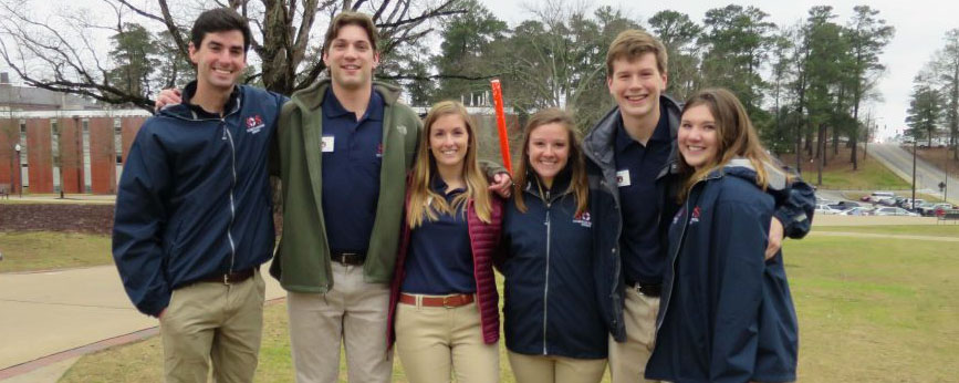 Parking Group 6 Orientation Leaders smiling