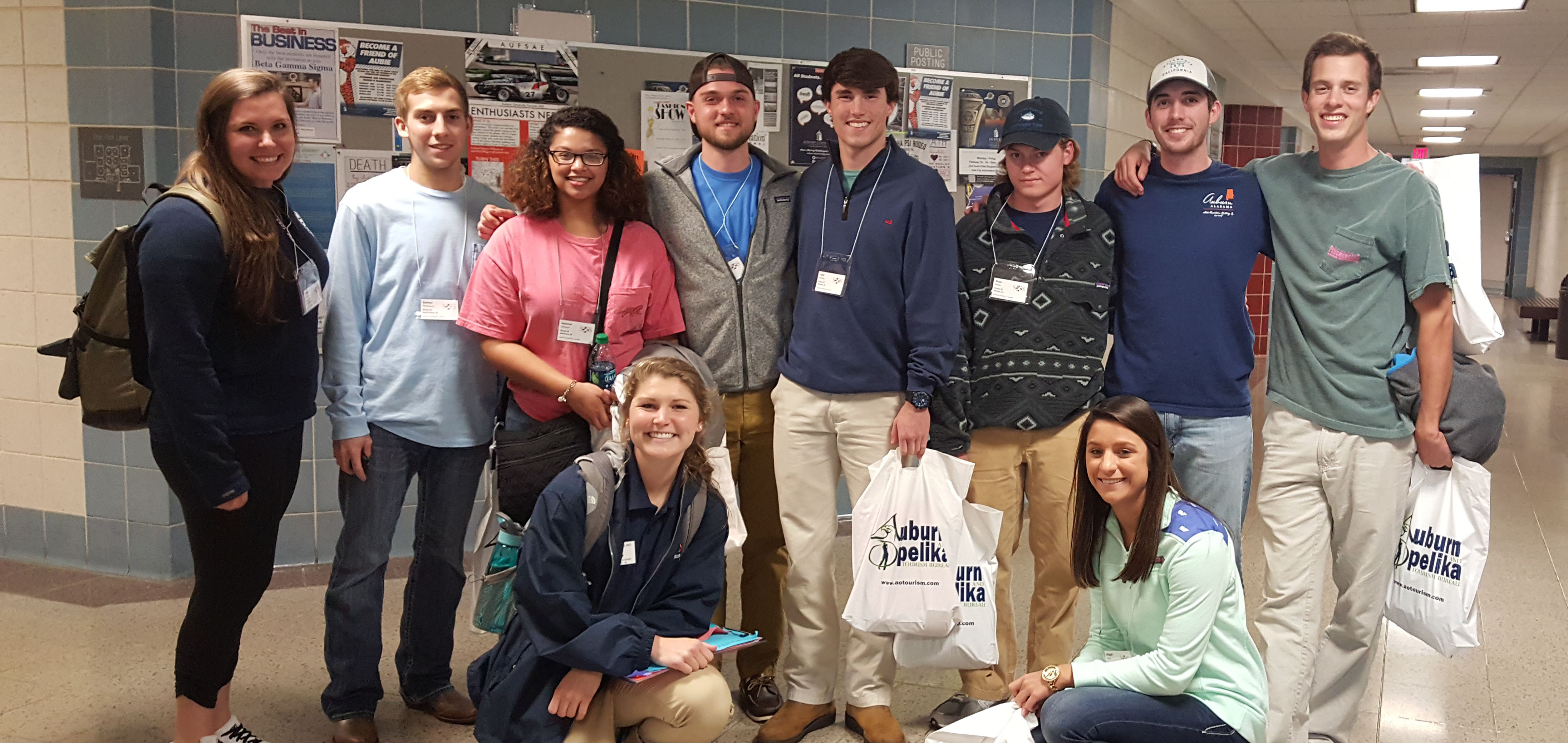 Group of smiling students