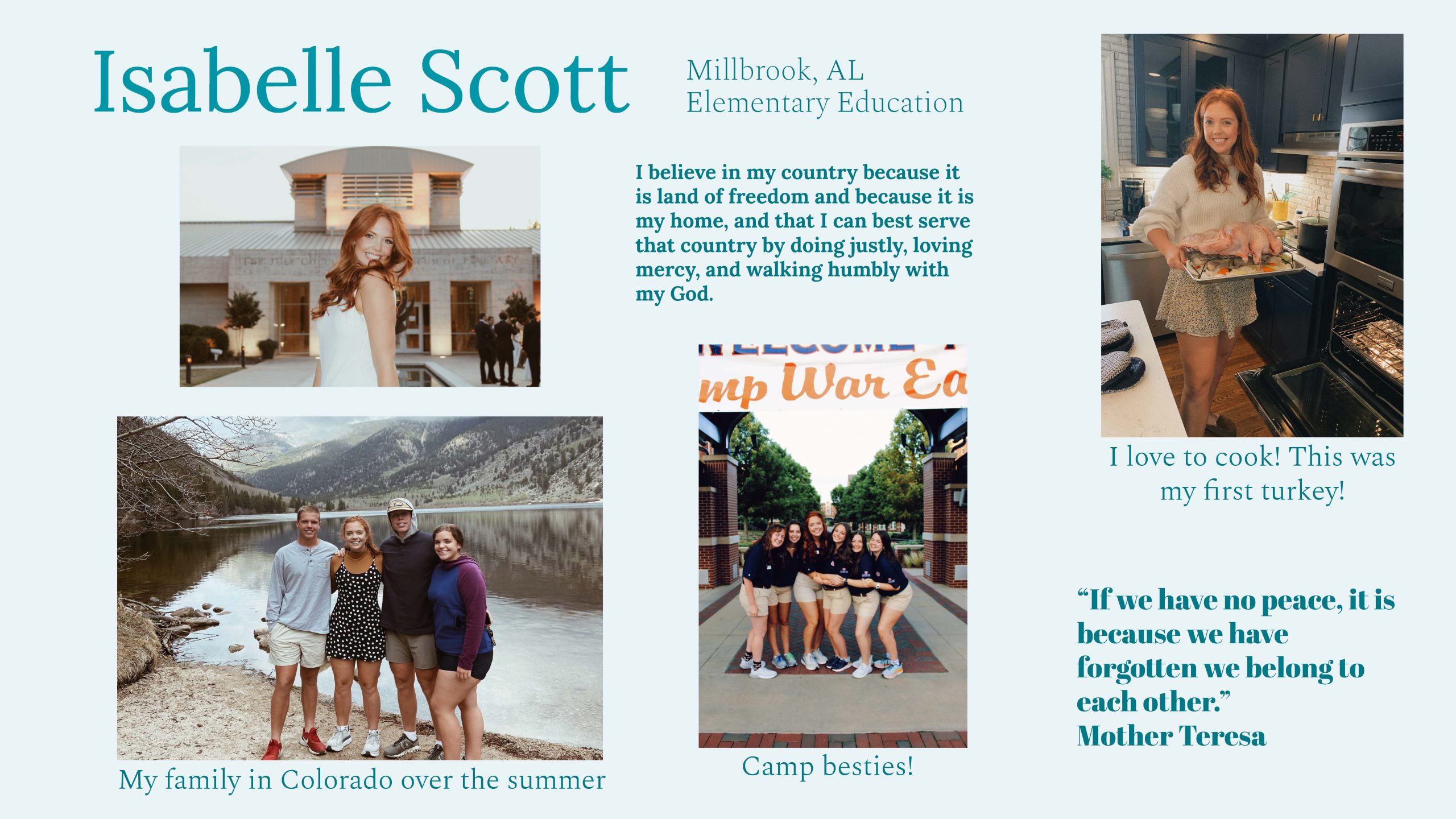 Isabelle About Me Slide