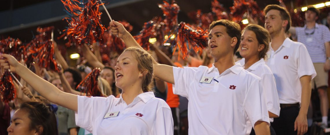 Camp Counselors at Pep Rally